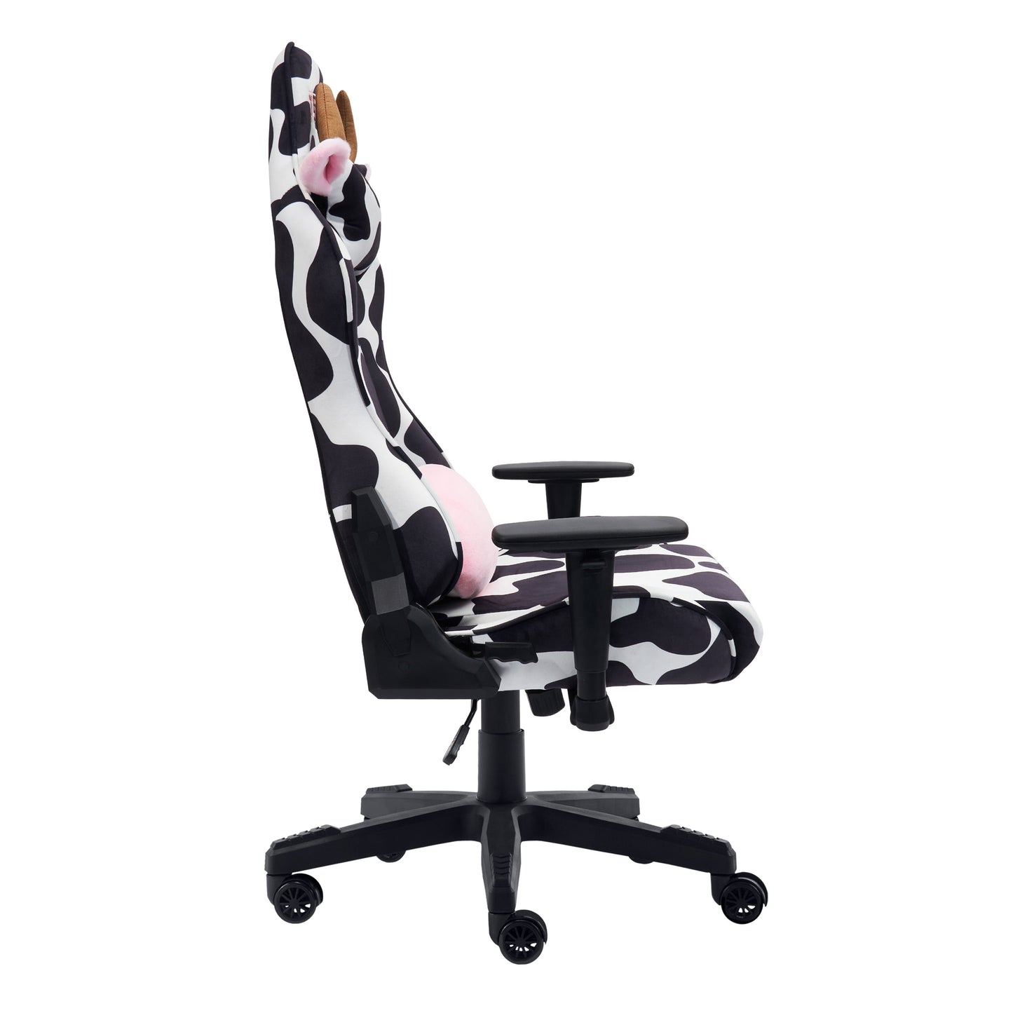 Techni Sport TS85 Luxx Series Gaming Chair with Memory Foam Seat, Black/White Cow Print RTA-TS85-COW