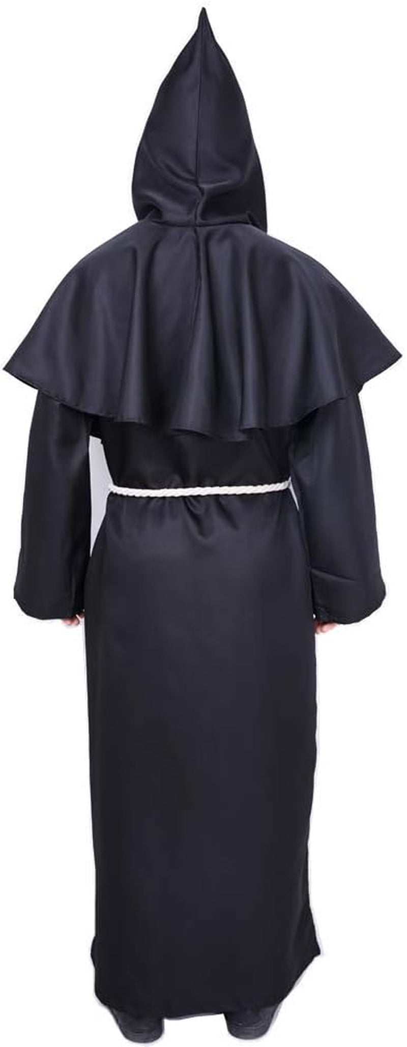 Myir JUN Monk Robe Medieval Friar Monk Priest Hooded Robe Cloak Halloween Tunic Hooded Uniform Monk Costume Cosplay Costume