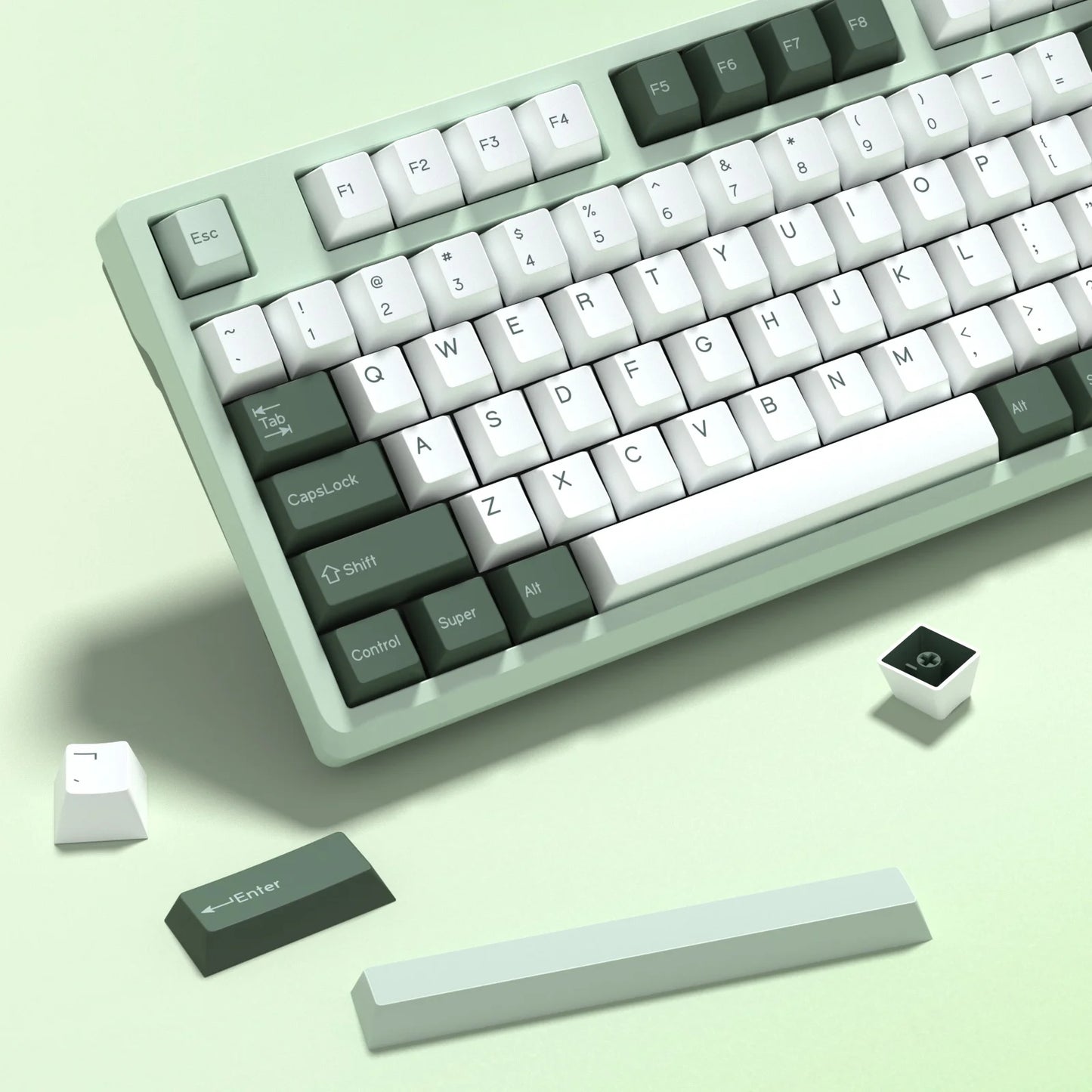 GMK Botanical Keycap Cherry Profile Double Shot PBT ISO Keycaps for Gamer Mechanical Keyboard Kit Gaming Point Retro GMK67