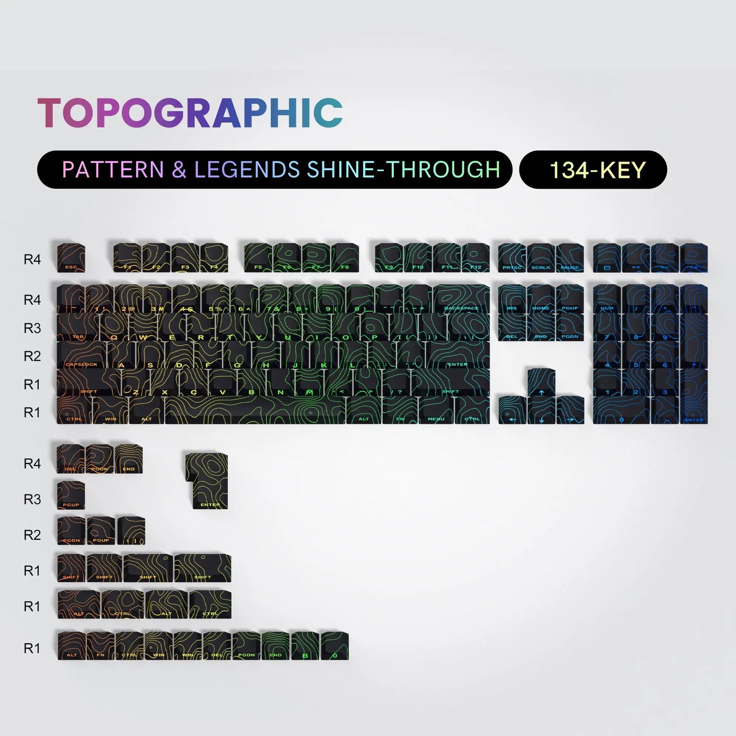 130 Key Pink Cat Side Print RGB Backlit Keycaps Cherry Profile 5 Sides Dye Sub PBT Keycaps for Cherry MX Switches Gamer Keyboard