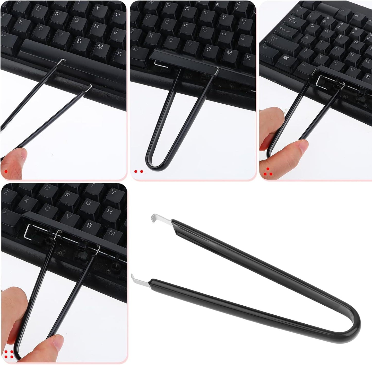 Keycap Removal Tool, 7 Pcs Keycap Puller Kit Stainless Steel Keyboards Switch Pu