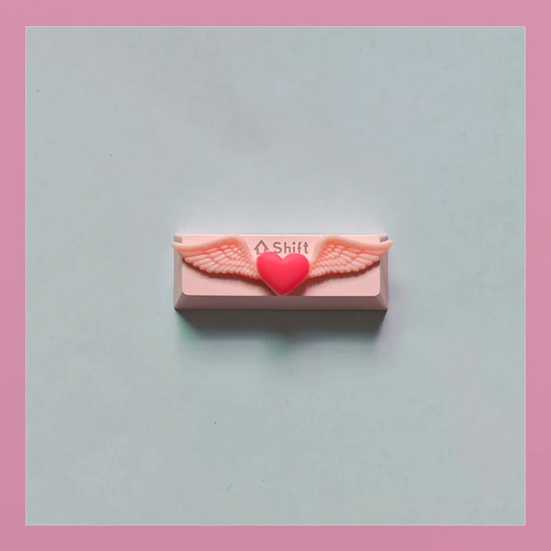 Lovely Cartoon Keycap Handmade Space Keycap Shift Backspace Enter Tab Supplement Combination Keycaps for DIY Mechanical Keyboard