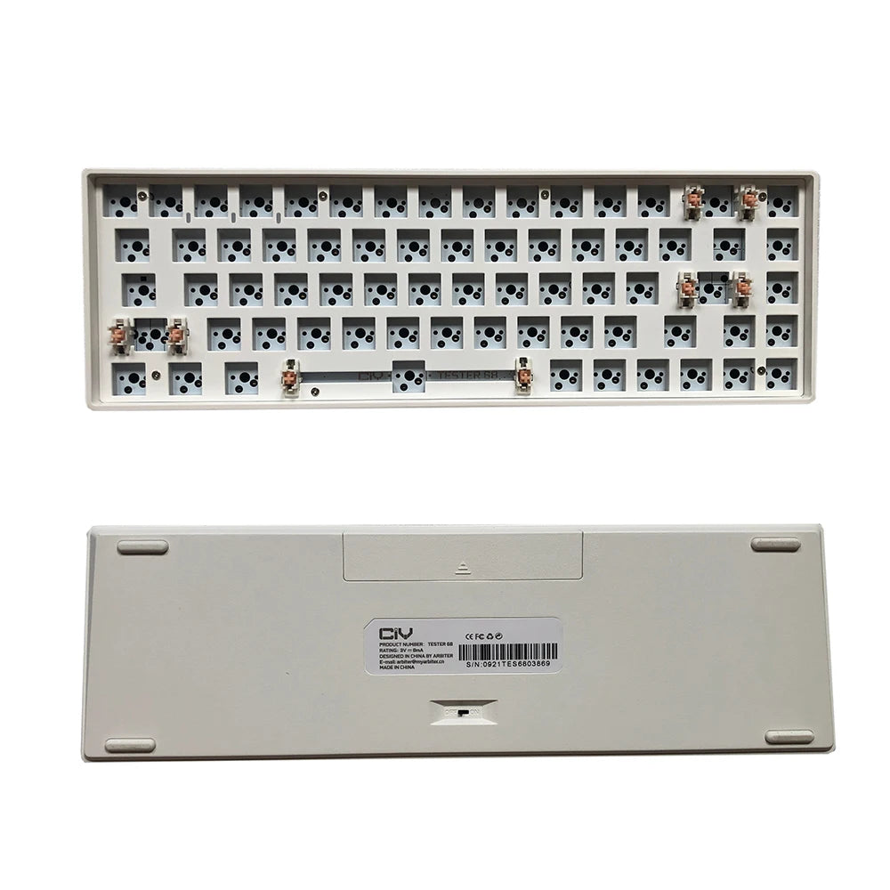 ZUOYA TESTER68 Customized Mechanical Keyboard Kit TES68 Hot-Swappable Shaft Base Axis 2.4G Bluetooth Customized Wireless Keyboar