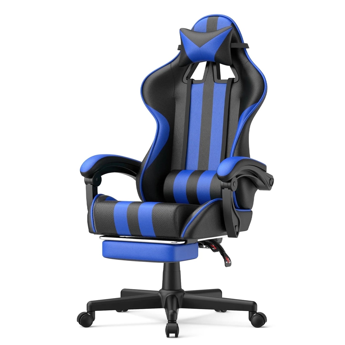 SOONTRANS Ergonomic High Back Gaming Chair with Footrest & Massage Lumbar Pillow, Green