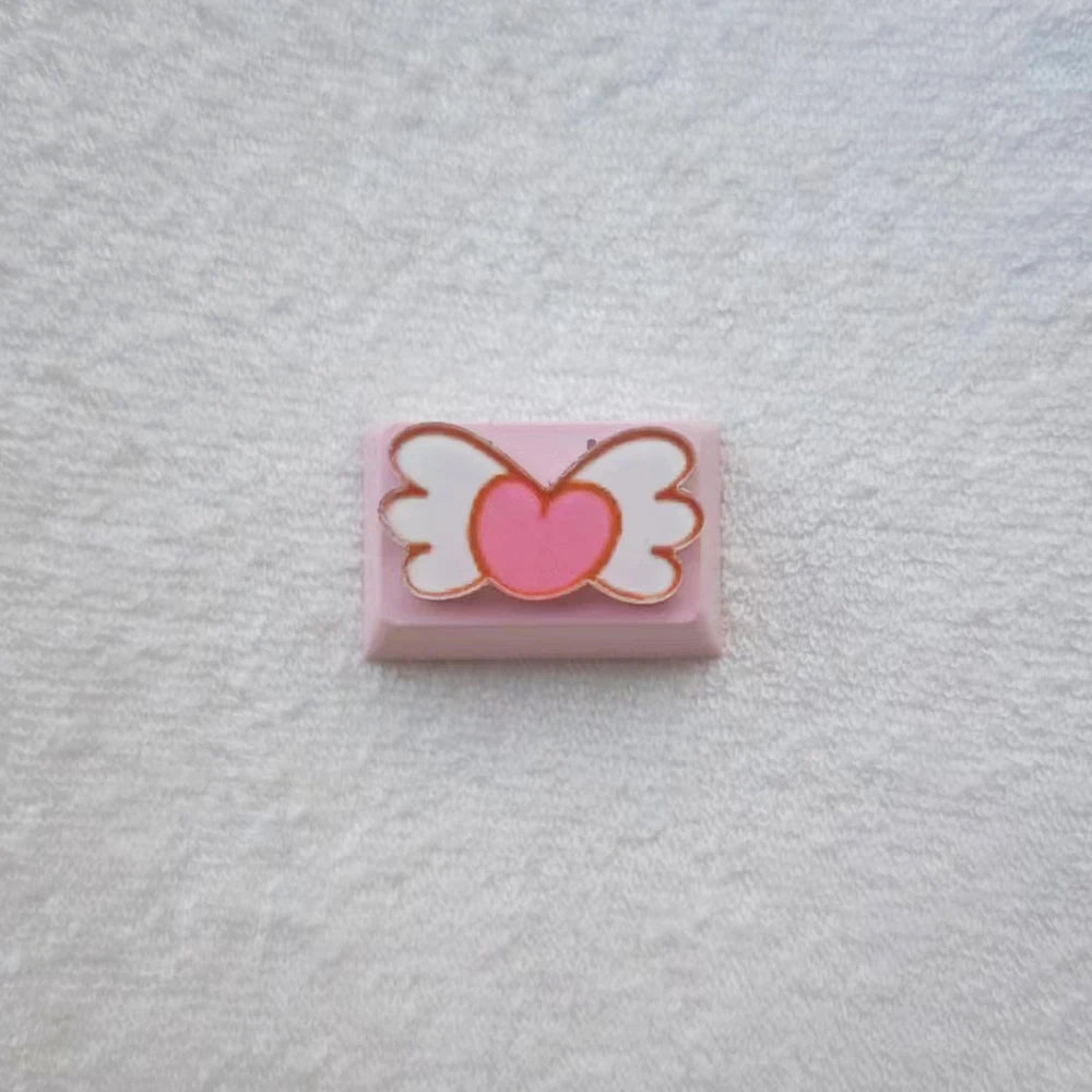 Lovely Cartoon Keycap Handmade Space Keycap Shift Backspace Enter Tab Supplement Combination Keycaps for DIY Mechanical Keyboard