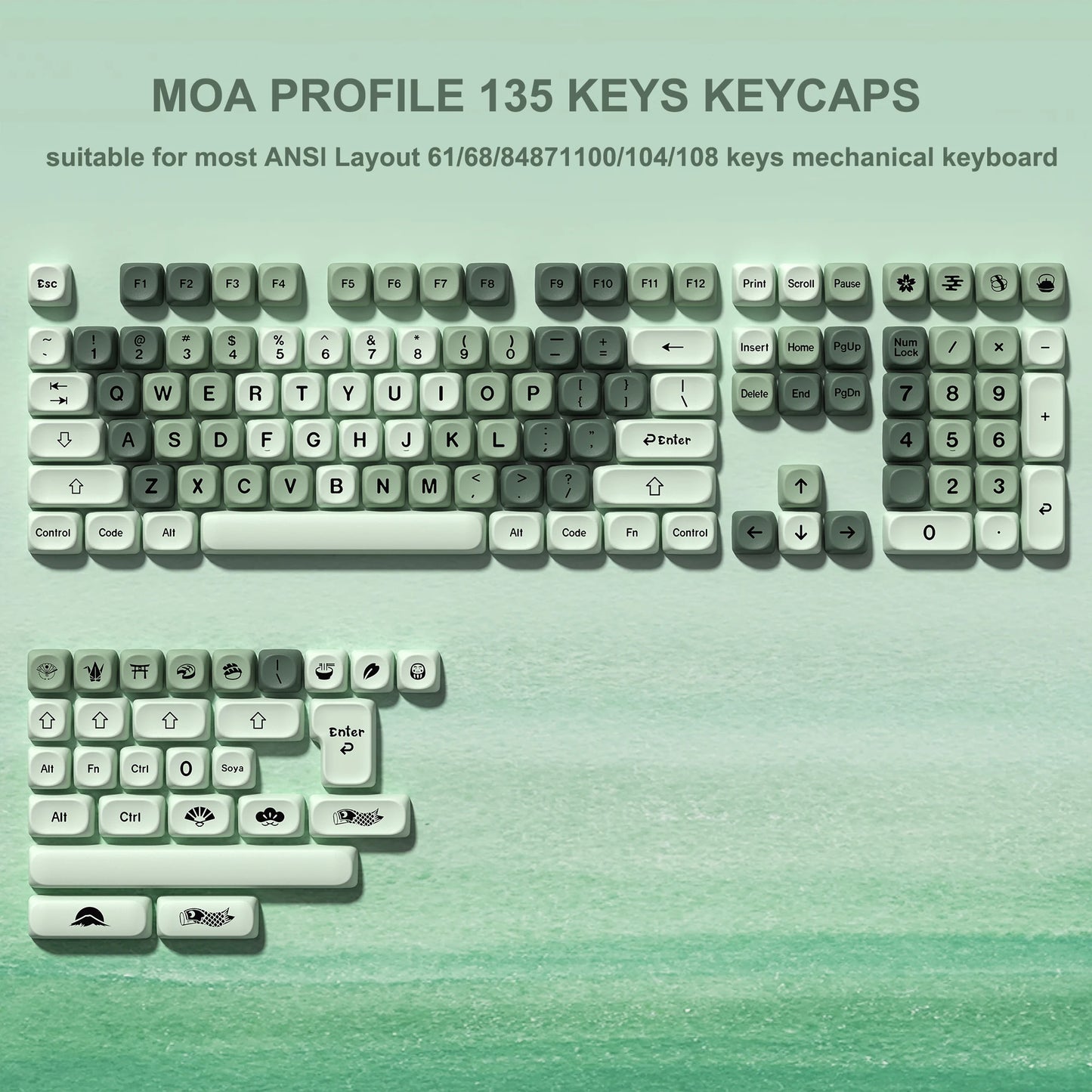 143 Keys Pink Cherry MOA Profile PBT Keycaps Customs Dye Sub Key Caps for 61/87/104 Cherry MX Switch Gaming Mechanical Keyboard