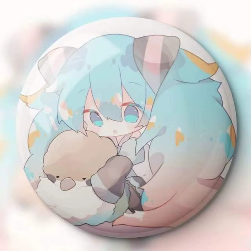 Hatsune Miku Kaito Meiko Badge Anime Figure Brooch Hatsune Miku Kaito Meiko Anime Brooch Badge Accessories Toys Periphery Gifts