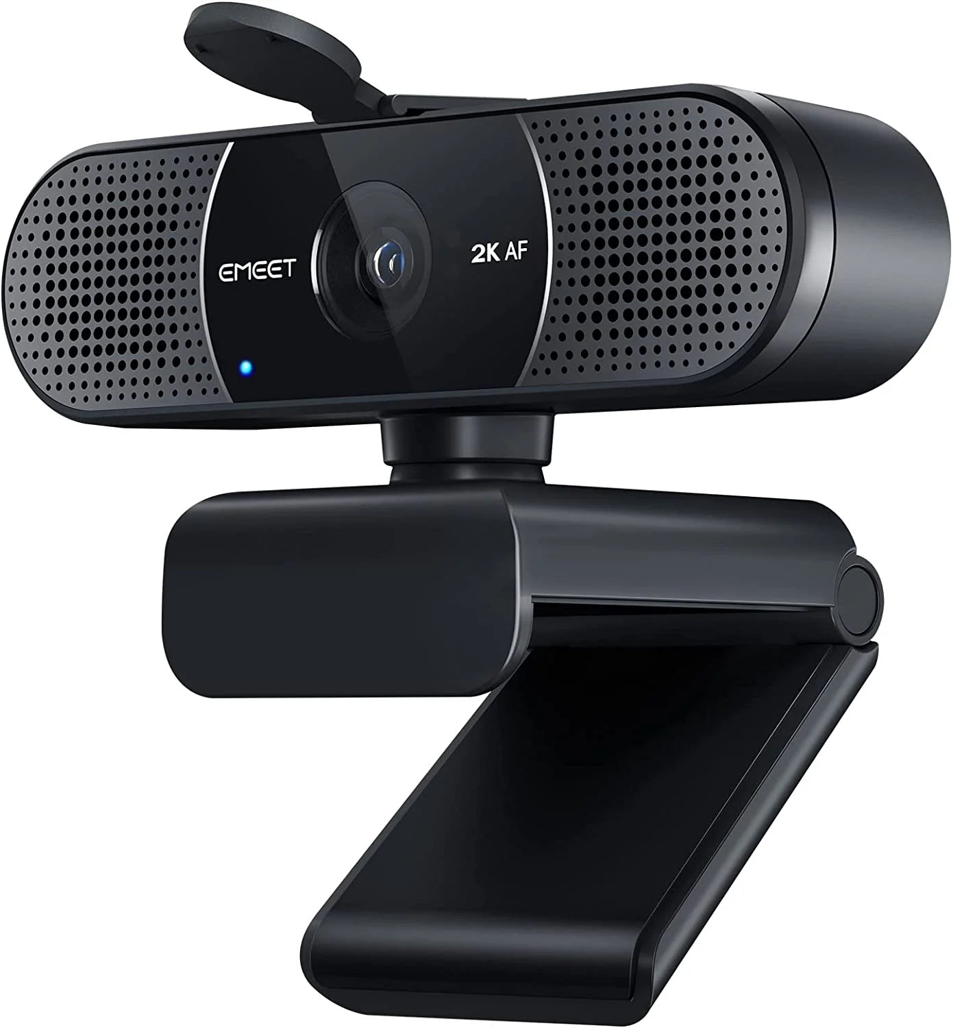 HD 1080P Webcam, 2 Noise-Canceling Mics &Privacy Cover Gray