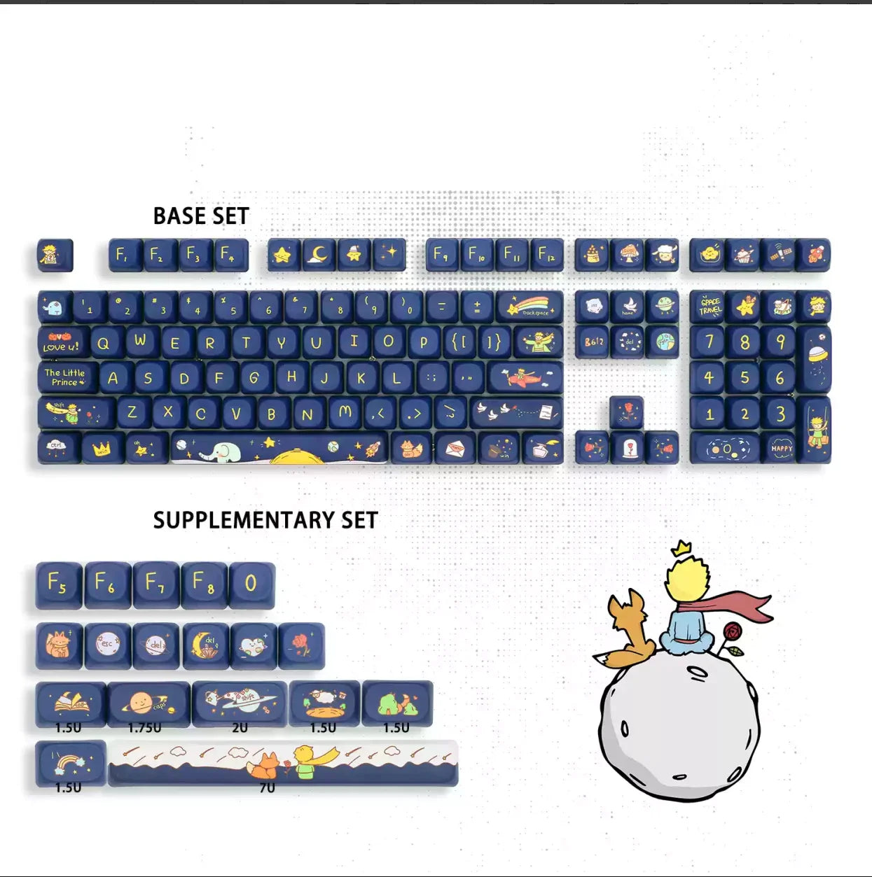 142 Keys Bow PBT Keycaps MOA Profile PBT Dye Sublimation DIY Key Caps for 61/87/104 Cherry MX Switch Gaming Mechanical Keyboard