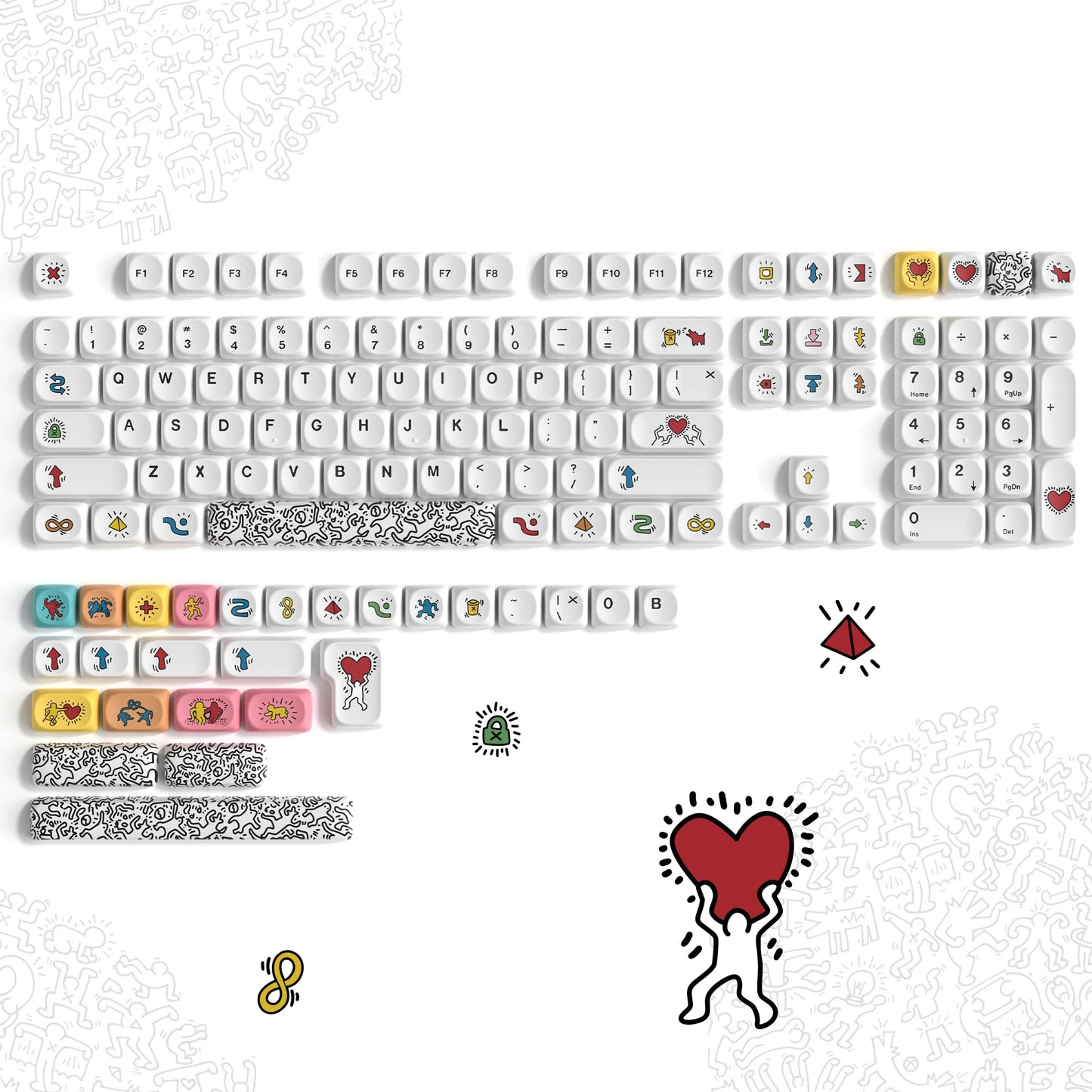 143 Keys Pink Cherry MOA Profile PBT Keycaps Customs Dye Sub Key Caps for 61/87/104 Cherry MX Switch Gaming Mechanical Keyboard