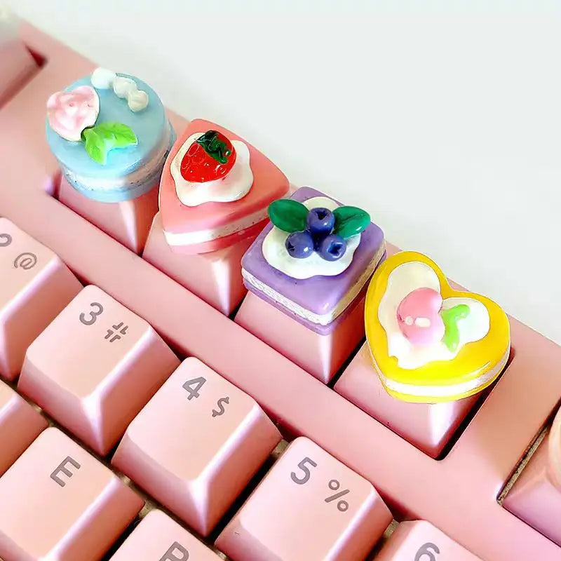 Lovely Cartoon Keycap Handmade Space Keycap Shift Backspace Enter Tab Supplement Combination Keycaps for DIY Mechanical Keyboard