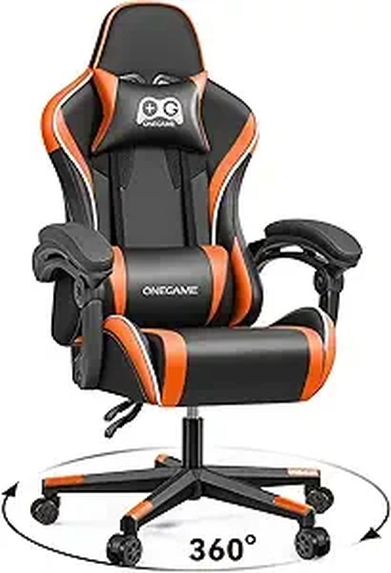 Gaming Chair for Adults, Ergonomic Computer Gamer Chair, Racing Style Swivel Office Desk Chair with Headrest and Lumbar Support