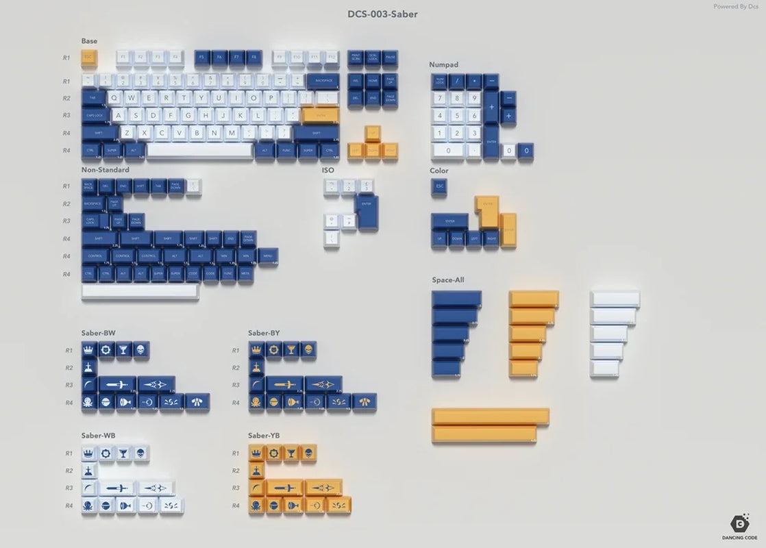 Domikey DCS SA Abs Doubleshot Keycap Knight King SA Profile for Mx Stem Keyboard Poker 87 104 Gh60 Xd64 Xd68 Xd84 Xd96 Xd75 Xd87