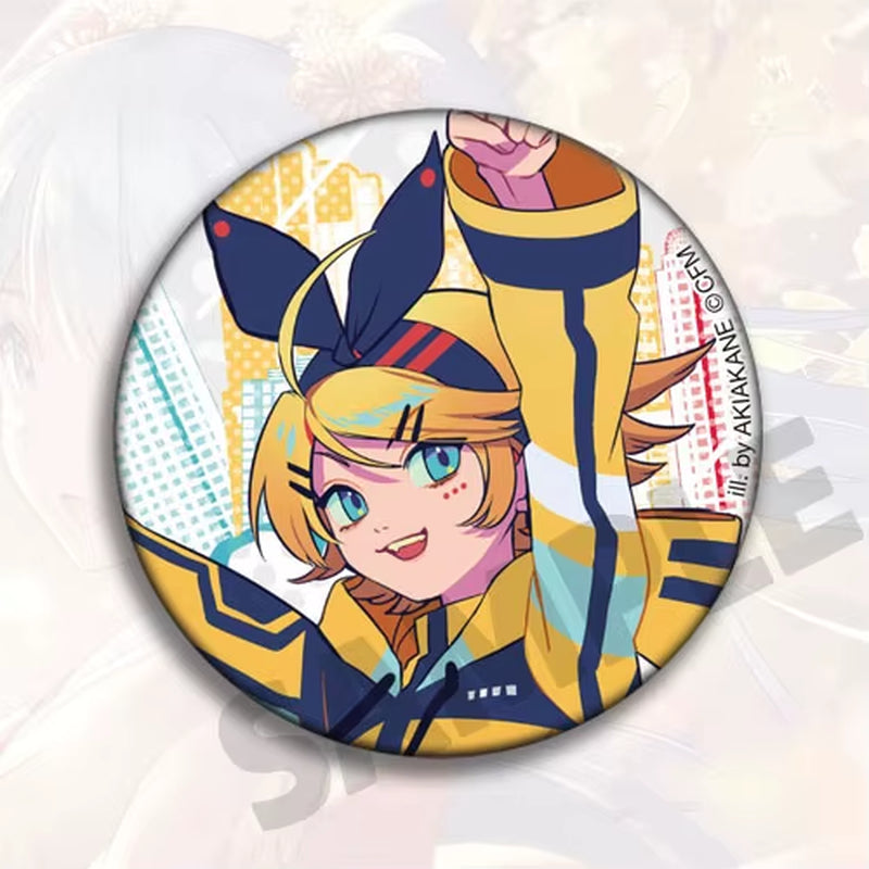 Hatsune Miku Kaito Meiko Badge Anime Figure Brooch Hatsune Miku Kaito Meiko Anime Brooch Badge Accessories Toys Periphery Gifts