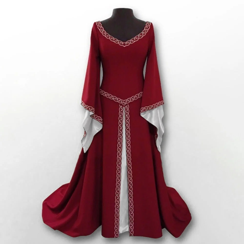 Women Retro Renaissance Dresses Medieval Costume Lace up Irish over Dress Peasant Fairy Dress Ball Gown Halloween Dresses Clearance 2025