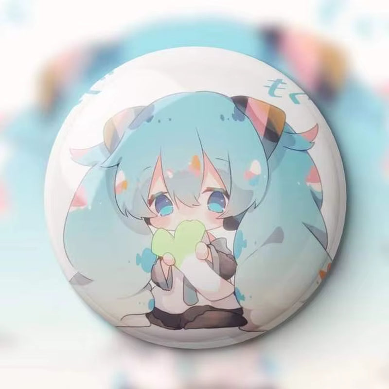 Hatsune Miku Kaito Meiko Badge Anime Figure Brooch Hatsune Miku Kaito Meiko Anime Brooch Badge Accessories Toys Periphery Gifts