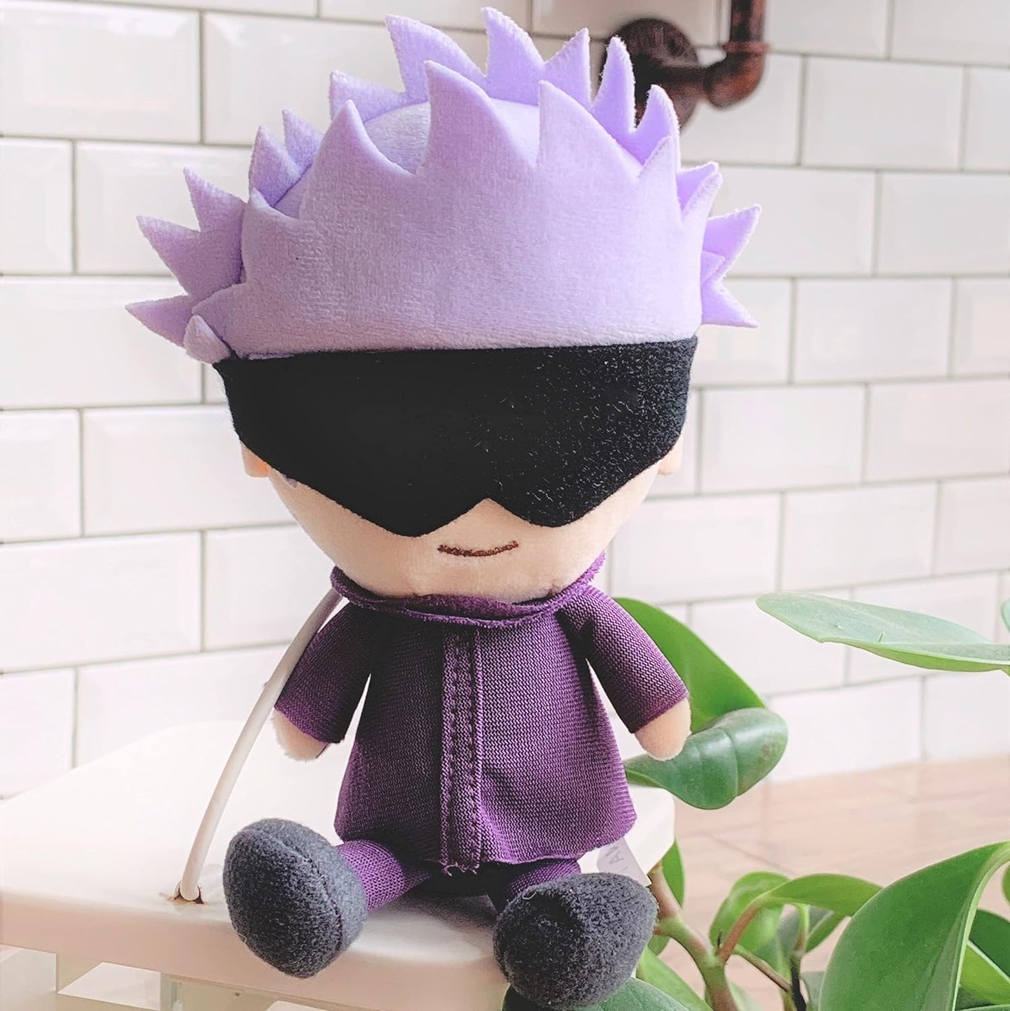 Uoozii JJK Plush Gojo Satoru Plushie Inumaki Toge Figure Kugisaki Nobara Anime Doll Cute Fushiguro Megumi Toy Cosplay Prop Merch JJK Fan Gifts 15Cm 6" (Gojo Satoru)