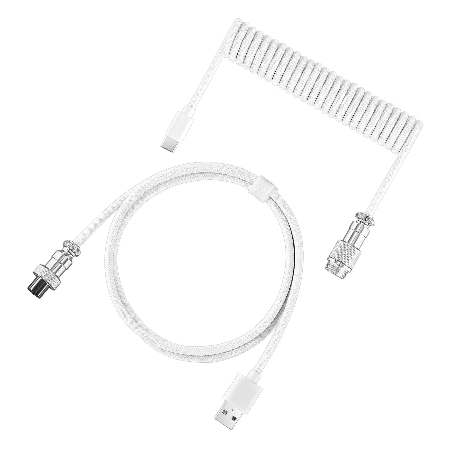 New Custom Type C Mechanical Keyboard Coiled Cable USB Mechanical Keyboard Spring Wire Desktop Computer Aviation Connecto