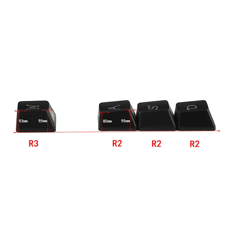 Cute Emo Keycap Set WASD Arrow Broadside Lighting Key Cap for Mechanical Keyboard Compatible with MX Switch
