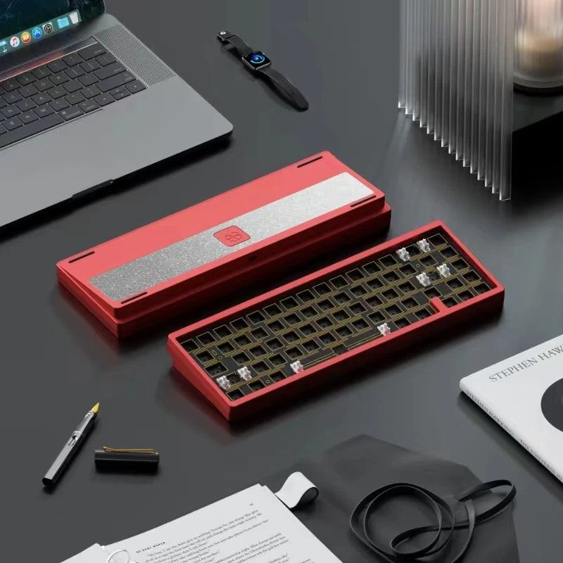 Lucky65 V2 Mechanical Keyboard Kit Bluetooth 3 Mode 2.4G Hot Swap Gasket Structure Rgb Customization Gaming Keyboard Gift