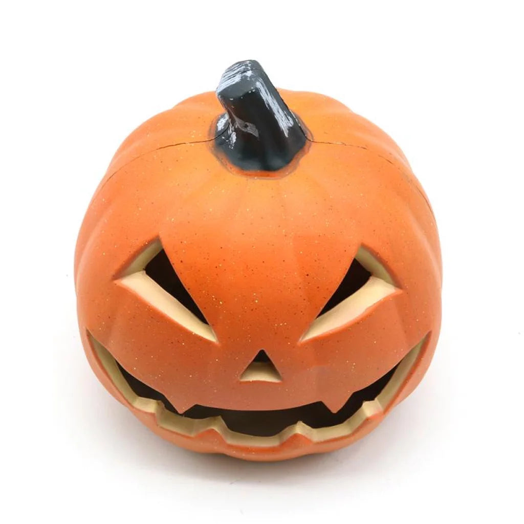 Fridja Halloween Pumpkin LED Light Lamp Creative Lantern Home Props Pumpkin Bar Horror Halloween Decorations Light up Pumpkin 3D Fall Resin Pumpkin Battery Operated Orange