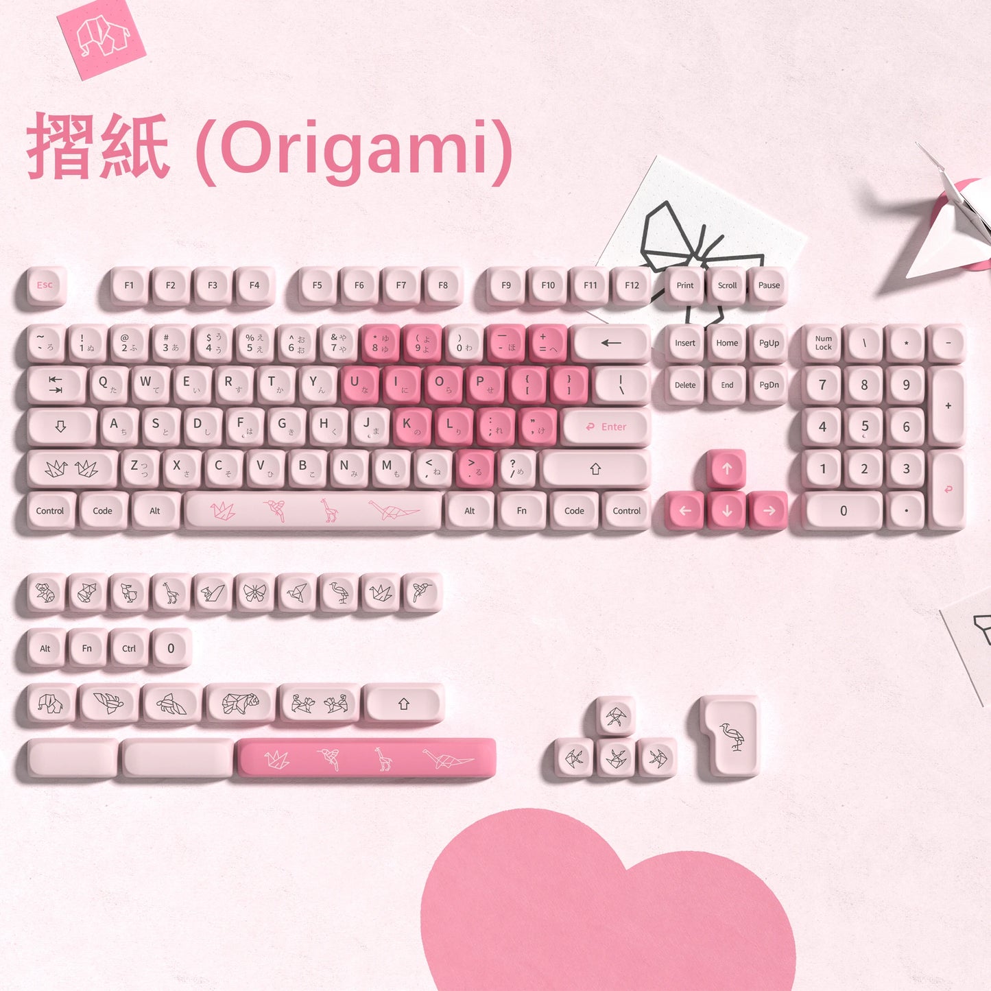 143 Keys Pink Cherry MOA Profile PBT Keycaps Customs Dye Sub Key Caps for 61/87/104 Cherry MX Switch Gaming Mechanical Keyboard