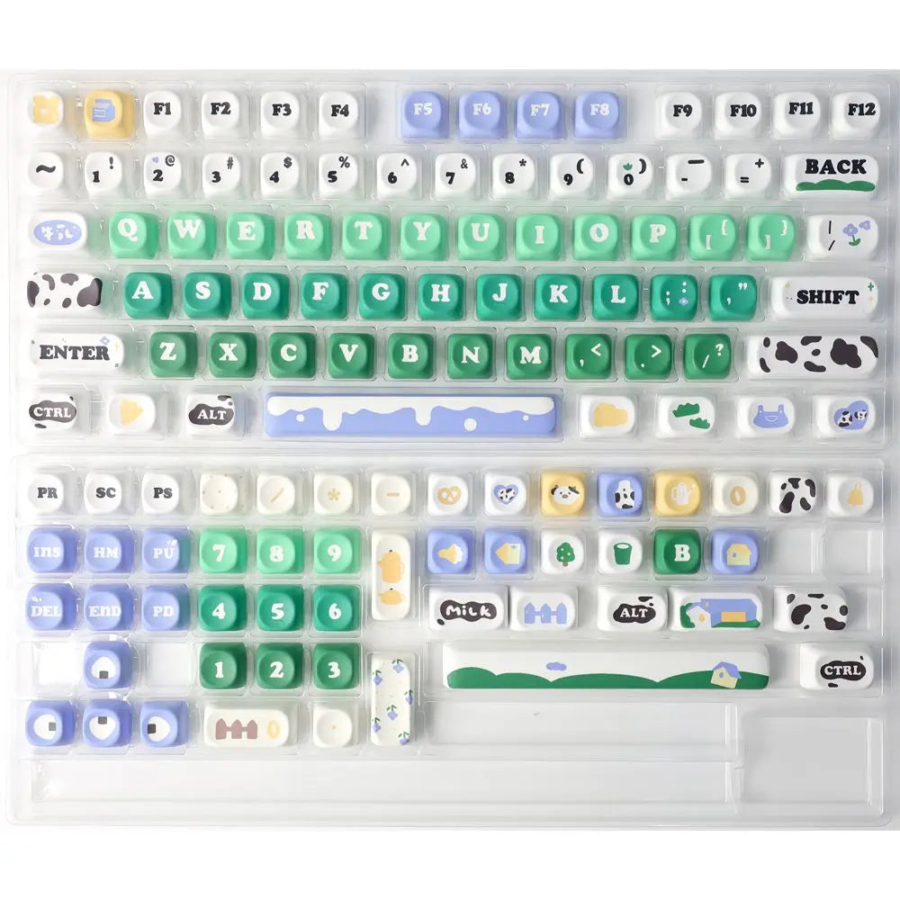 142 Keys Bow PBT Keycaps MOA Profile PBT Dye Sublimation DIY Key Caps for 61/87/104 Cherry MX Switch Gaming Mechanical Keyboard
