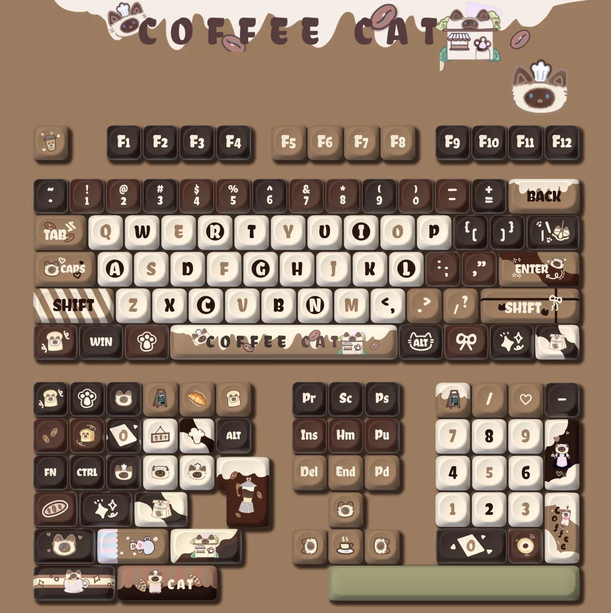 142 Keys Bow PBT Keycaps MOA Profile PBT Dye Sublimation DIY Key Caps for 61/87/104 Cherry MX Switch Gaming Mechanical Keyboard