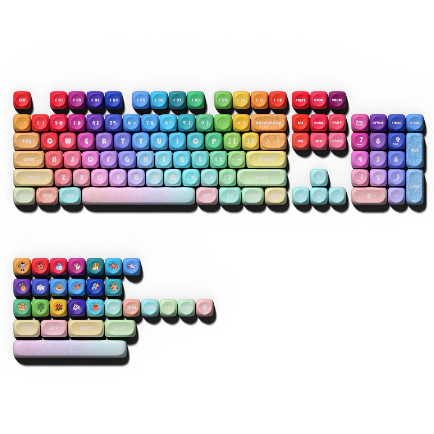143 Keys Pink Cherry MOA Profile PBT Keycaps Customs Dye Sub Key Caps for 61/87/104 Cherry MX Switch Gaming Mechanical Keyboard