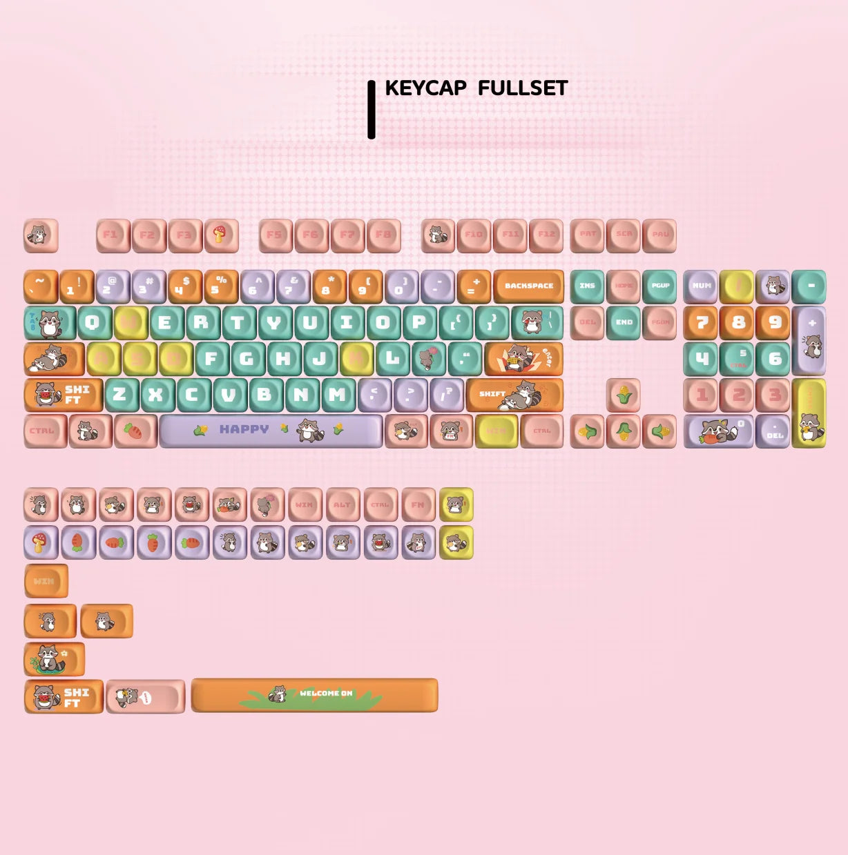 142 Keys Bow PBT Keycaps MOA Profile PBT Dye Sublimation DIY Key Caps for 61/87/104 Cherry MX Switch Gaming Mechanical Keyboard