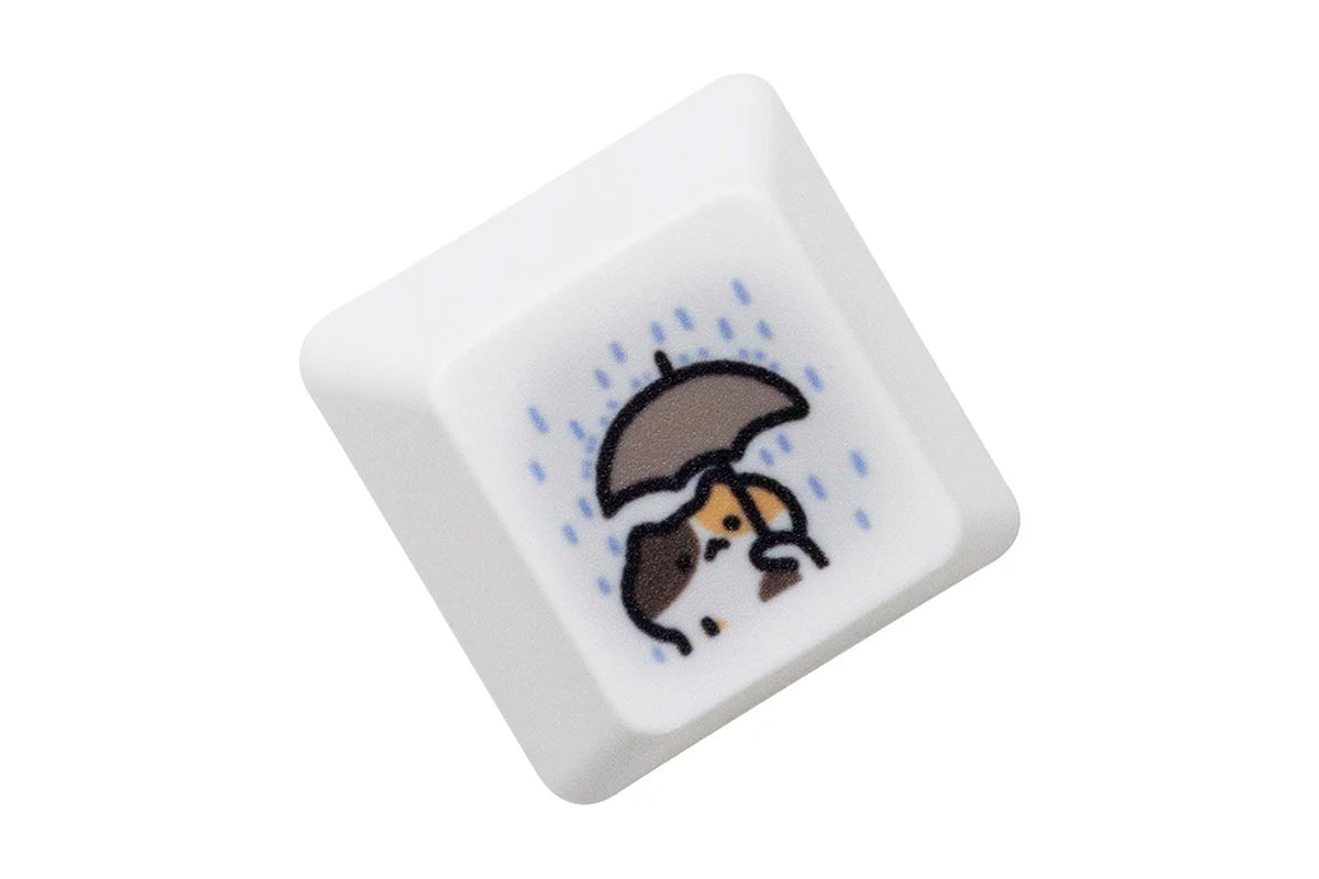 Cute Little Calico Cat Keycap Kitty Meme Keycap Dye Subbed Keycaps for Mx Stem Gaming Mechanical Keyboards Orange White Black