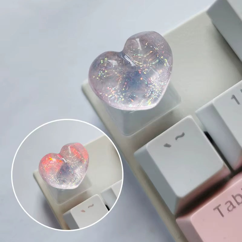 Diy Sanrio Translucent Keycap for Cross Axis Mechanical Keyboards Female Love Kuromi Key Cover