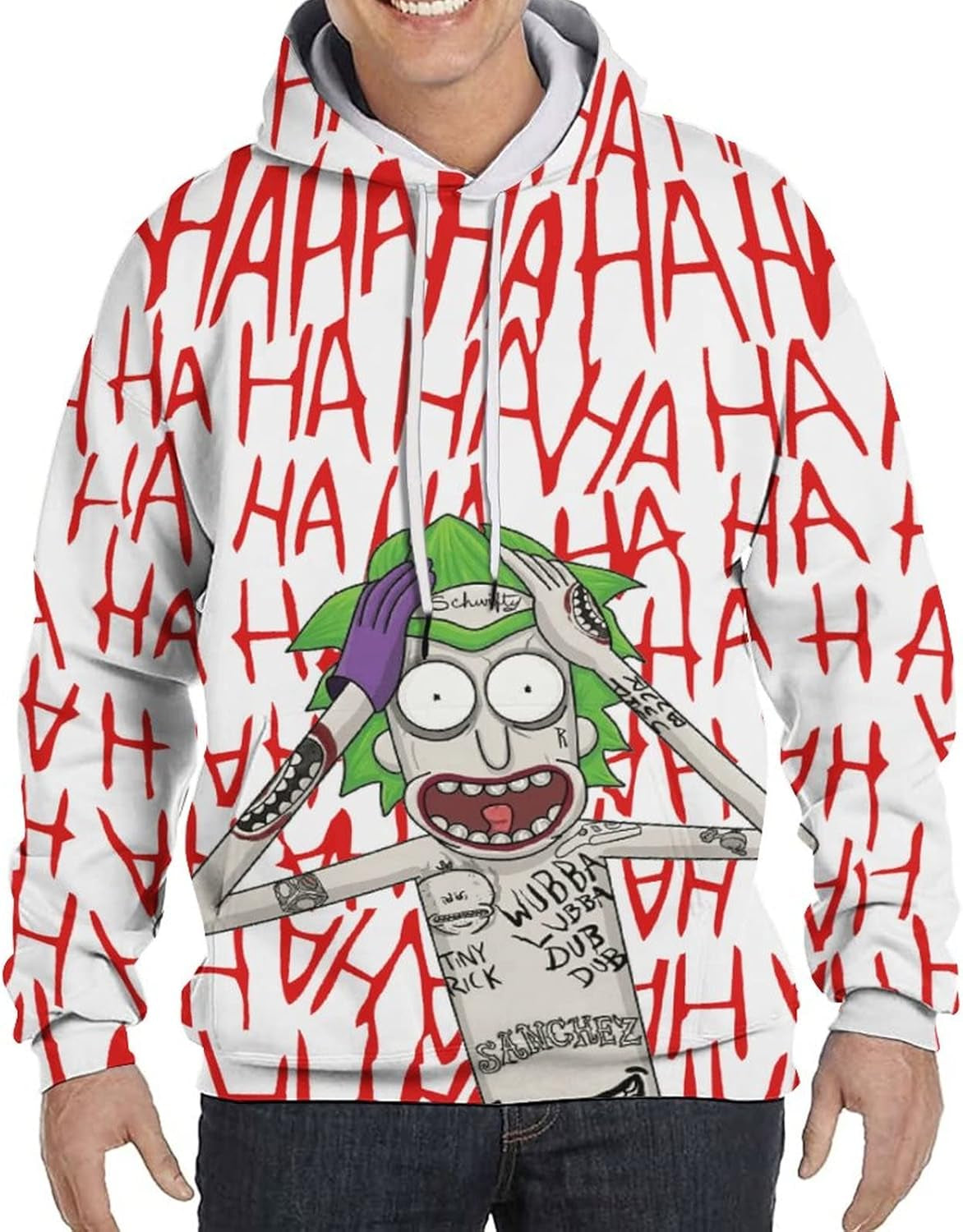 Anime 3D Hoodie and Pants Suit 2 Piece Tracksuit Sweatshirt and Sweatpants Suit for Men and Women 2XL