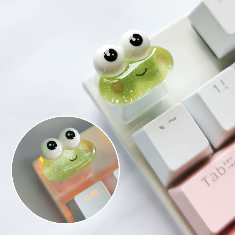 Diy Sanrio Translucent Keycap for Cross Axis Mechanical Keyboards Female Love Kuromi Key Cover