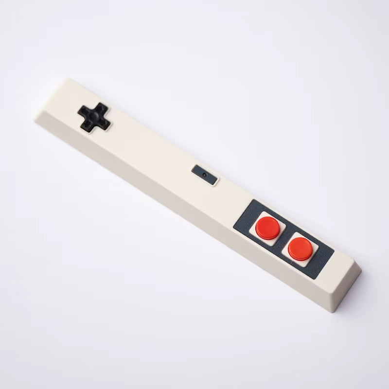 Retro Gamepad Keycap 6.25U Spacebar Artisan Keycap ABS Material for MX Switches for Gaming Mechanical Keyboard Black White