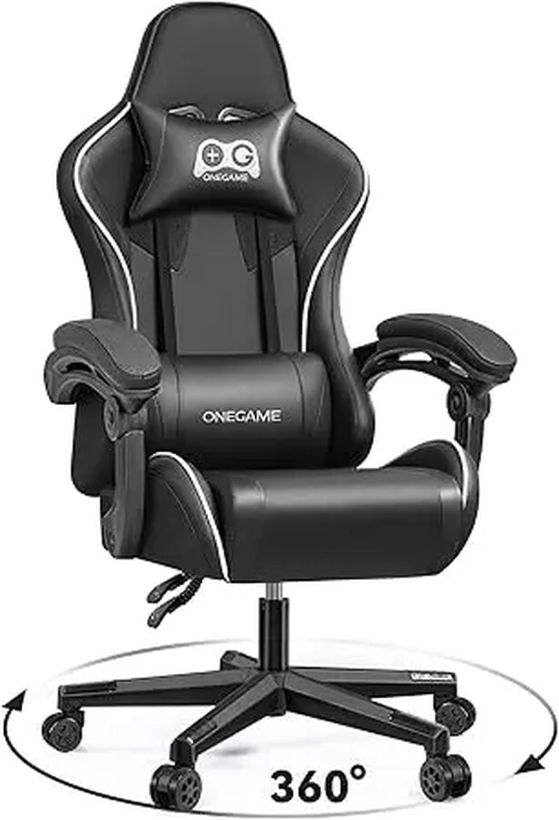 Gaming Chair for Adults, Ergonomic Computer Gamer Chair, Racing Style Swivel Office Desk Chair with Headrest and Lumbar Support
