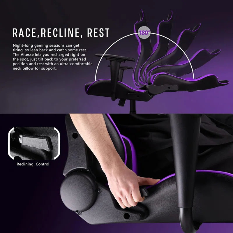 Ergonomic Racing Gaming Chair, 330 Lbs PC Computer Chair with Support and Headrest
