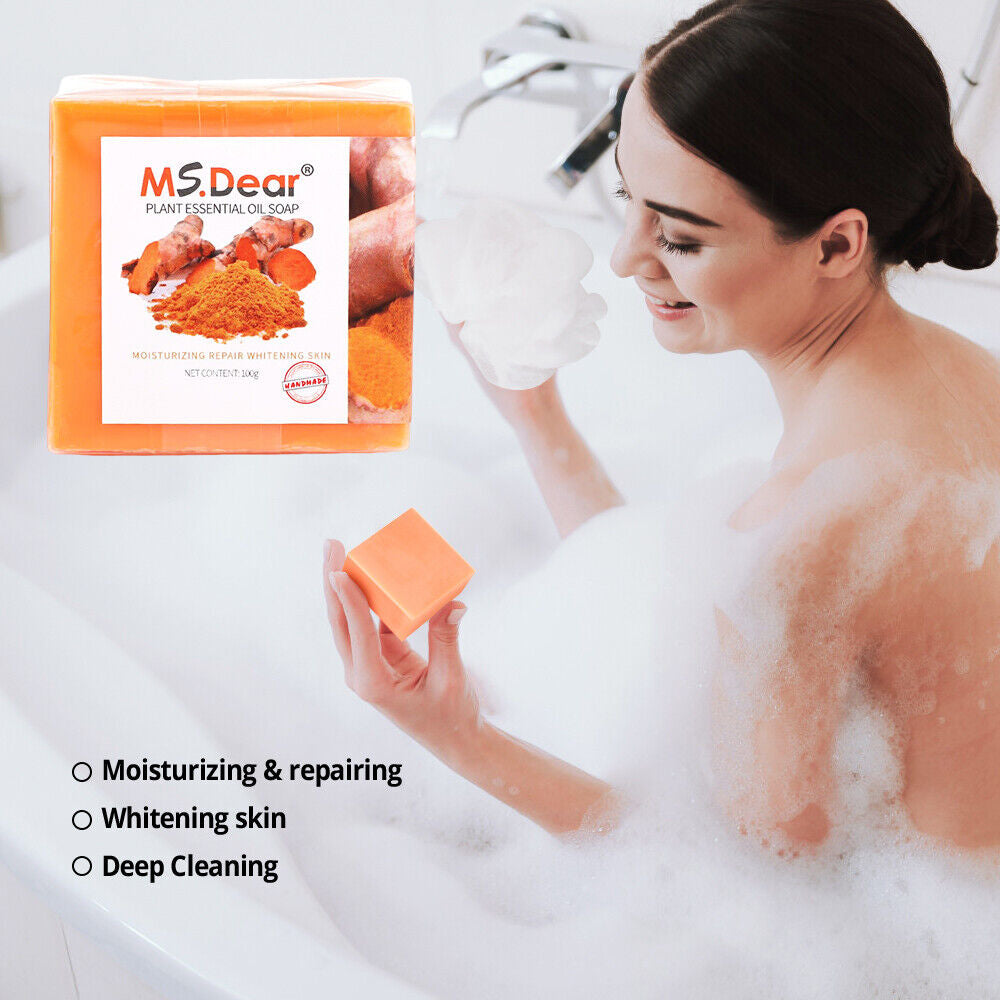 1-5 Tumeric Soap Skin Whitening Dark Spots Lightening Acne Brightening Turmeric