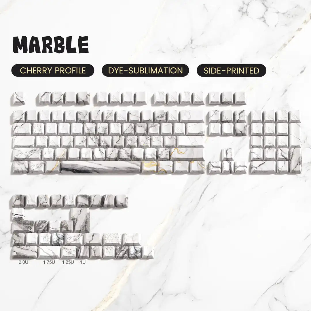 130 Keys Pink Cat Shine through Keycaps Dye Sub Side Print PBT Keycaps Cherry Profile for Cherry Gateron MX Switches Keyboard