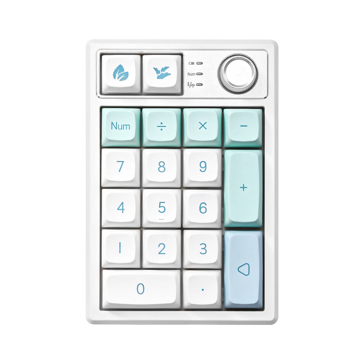 YZ19 Macaron 19 Keys Wireless Custom Knob Mechanical Number Pad, Hot Swappable Gasket RGB Numeric Keypad with PBT Keycaps