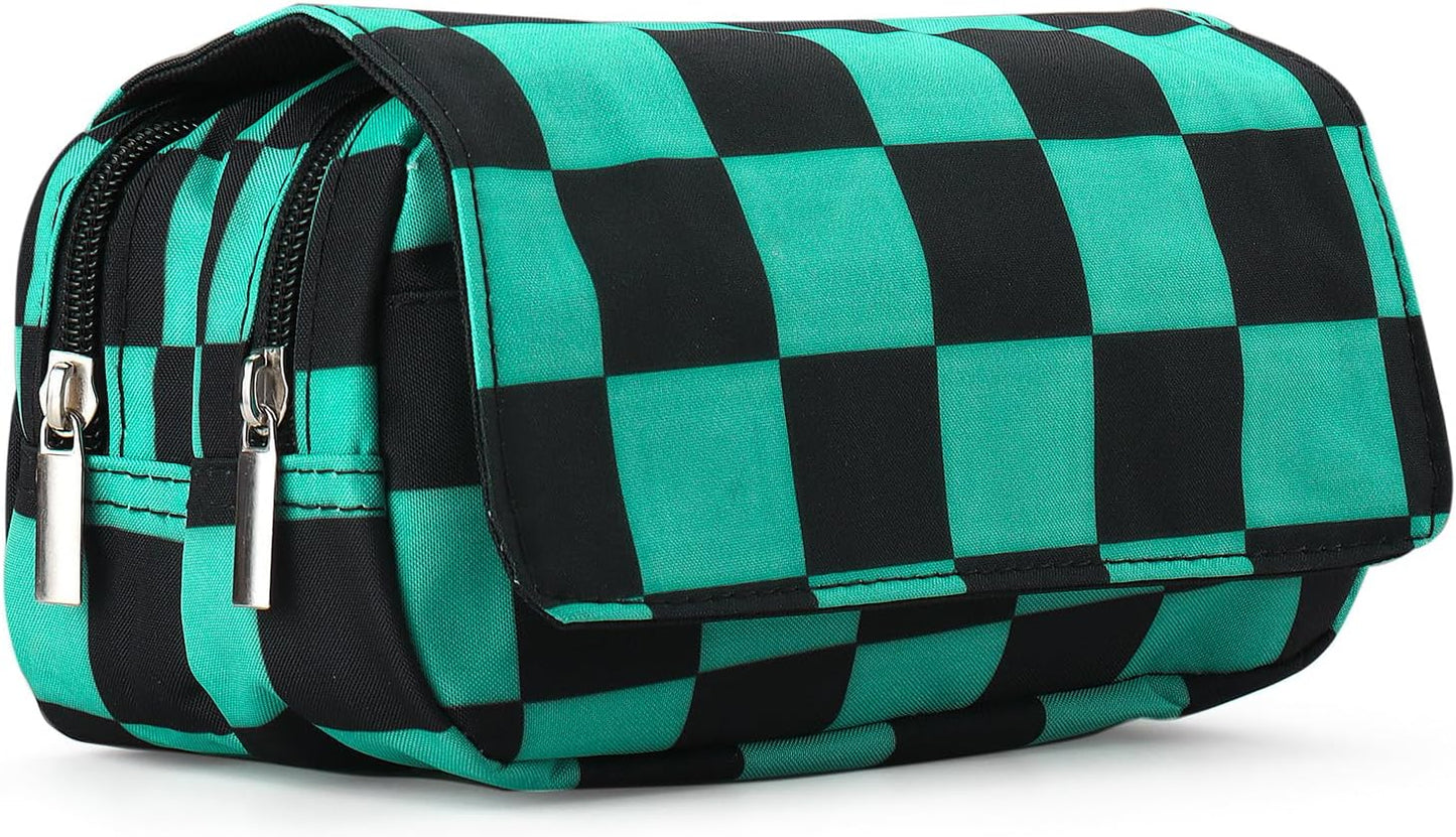 Anime Pencil Case, Cute Kawaii Large Capacity Pencil Pouch Holder, Green