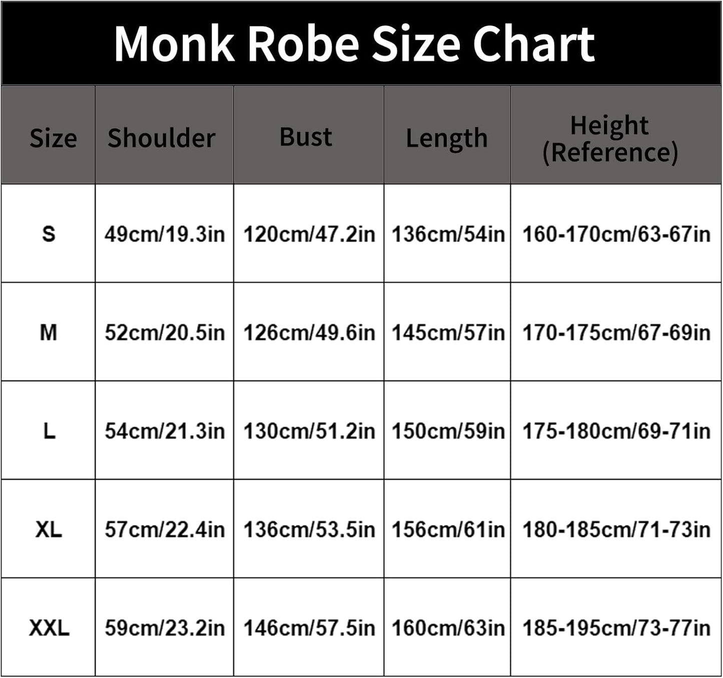 Myir JUN Monk Robe Medieval Friar Monk Priest Hooded Robe Cloak Halloween Tunic Hooded Uniform Monk Costume Cosplay Costume