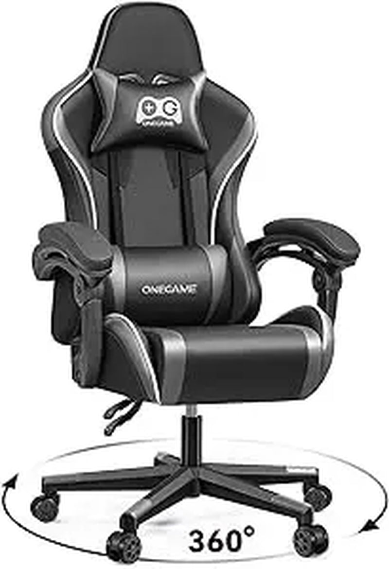 Gaming Chair for Adults, Ergonomic Computer Gamer Chair, Racing Style Swivel Office Desk Chair with Headrest and Lumbar Support