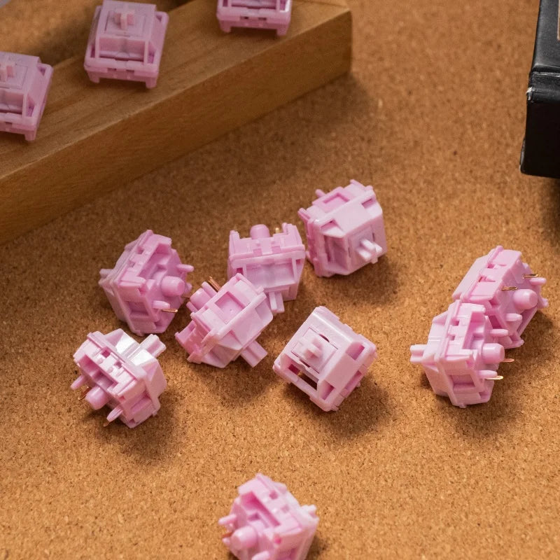 Stellar Rose Switch 5 Pins 37Gf Low Operating Linear Switches Factory Lubed Compatible with MX Mechanical Keyboard (45 Pcs)