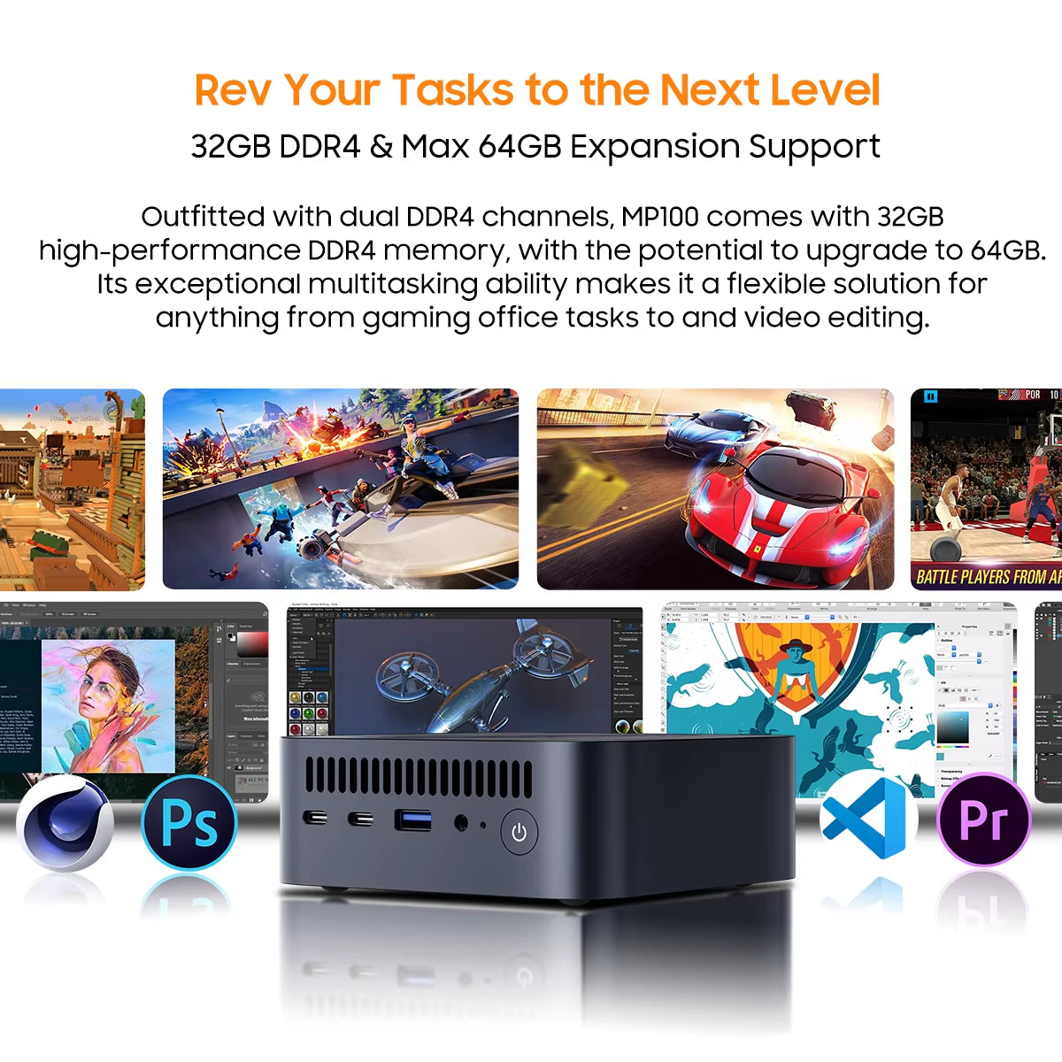 [World Premiere] Blackview Mini PC MP100  R7 5825U Mini PC 8-Core 16-Thread 16GB /32GB DDR4 512GB/1TB SSD Mini Computer PC