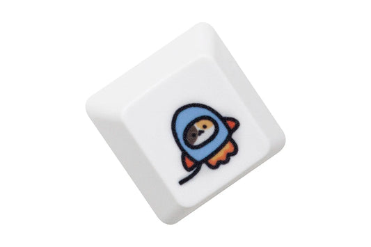 Cute Little Calico Cat Keycap Kitty Meme Keycap Dye Subbed Keycaps for Mx Stem Gaming Mechanical Keyboards Orange White Black