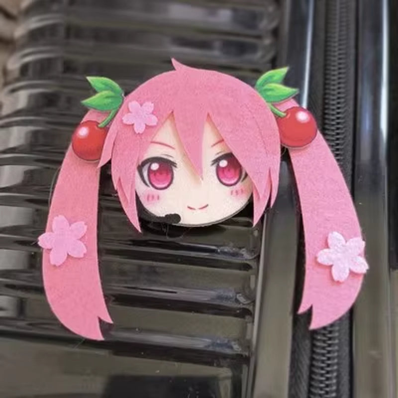 Hatsune Miku Anime Figure Brooches Q Version Vocaloid Anime Figures Brooch Periphery Collection Brooch Bag Accessories Gifts