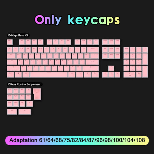 PBT Keycaps 119 Keys OEM Profile Set Custom Keycap for Key Caps Pudding Keycap for MX Switch Mechanical