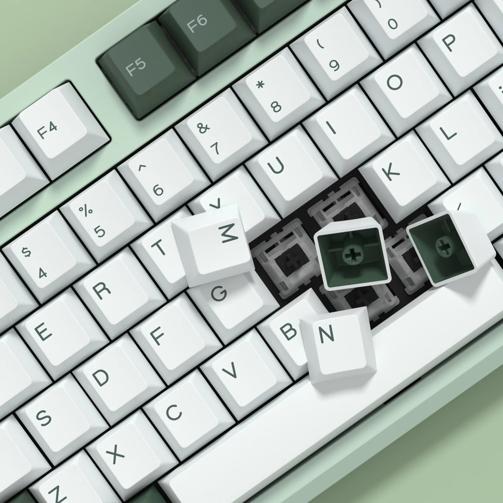 GMK Botanical Keycap Cherry Profile Double Shot PBT ISO Keycaps for Gamer Mechanical Keyboard Kit Gaming Point Retro GMK67