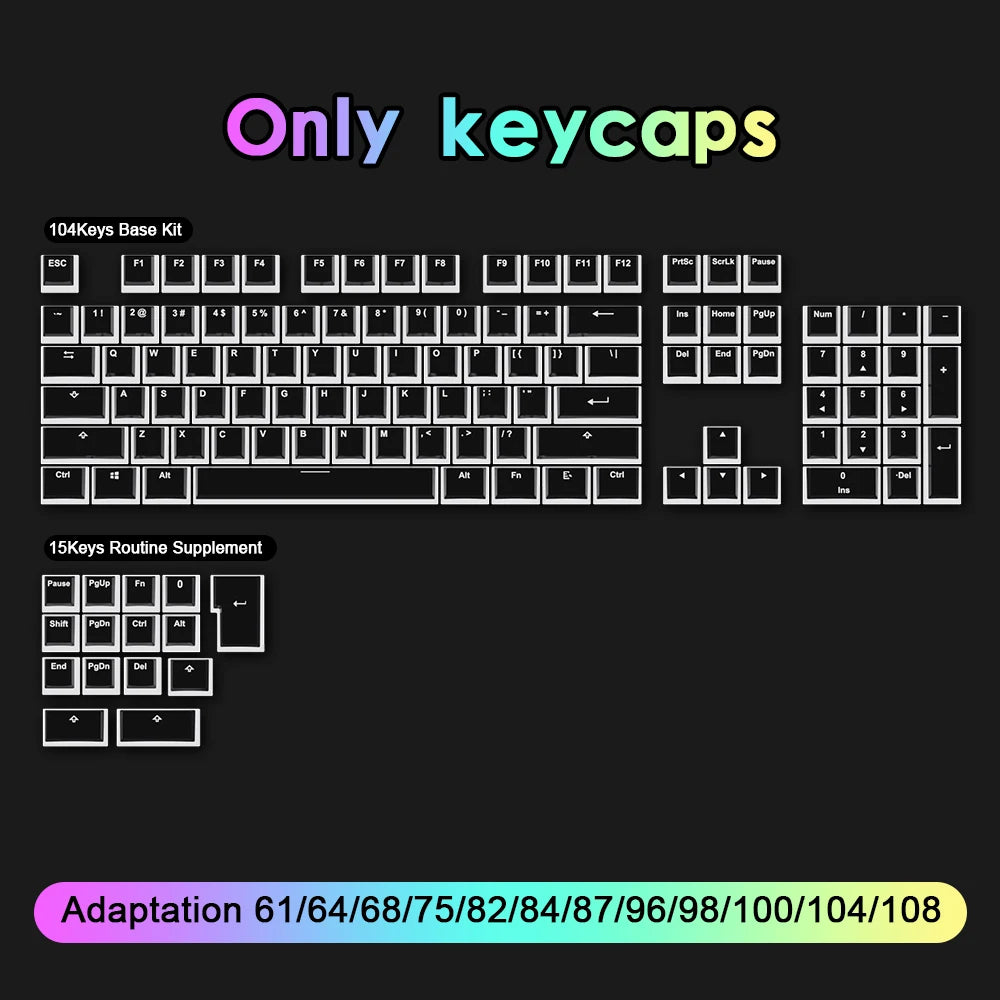 PBT Keycaps 119 Keys OEM Profile Set Custom Keycap for Key Caps Pudding Keycap for MX Switch Mechanical